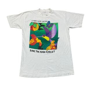 Vintage Cabo San Lucas Save the Rain Forest Shirt Men's Medium